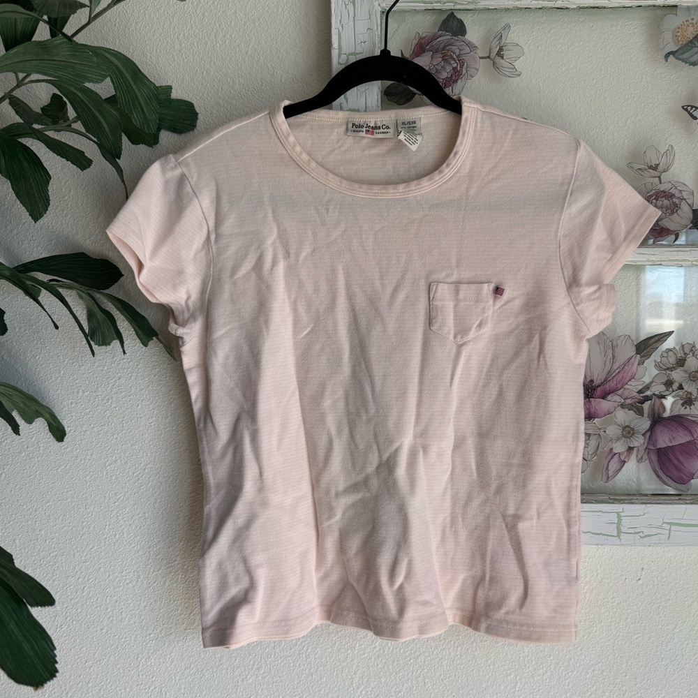 Polo Jeans Co Ralph Lauren Cream Pocket Tee XL